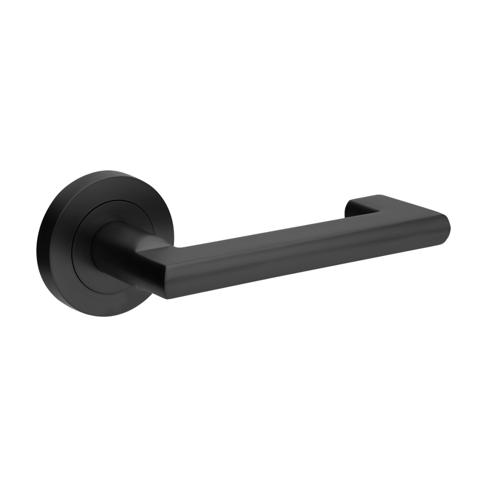 Zanda Epic Return Integrated Privacy Lever Set Door Handle Matte Black
