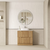 Aulic Lovina Floor Standing 900mm Harvest Oak Fluted Cabinet