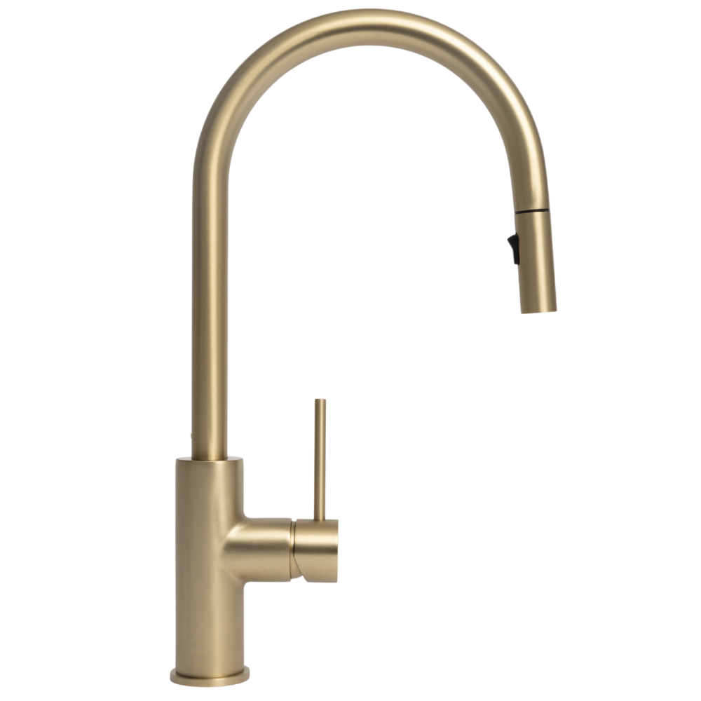 Brushed brass hot sale tapware