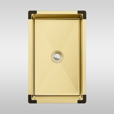 Piper Portable Mini Sink Brushed Brass Gold