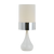 Telbix Akira Ceramic Table Lamp White Chrome