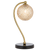 Telbix Felton Table Lamp Black Marble Amber Tear