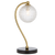 Telbix Felton Table Lamp Black Marble Clear Prism