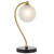 Telbix Felton Table Lamp Black Marble Frost Tear