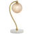 Telbix Felton Table Lamp White Marble Amber Tear