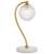 Telbix Felton Table Lamp White Marble Clear Prism