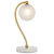 Telbix Felton Table Lamp White Marble Frost Tear