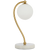 Telbix Felton Table Lamp White Marble Opal Matt