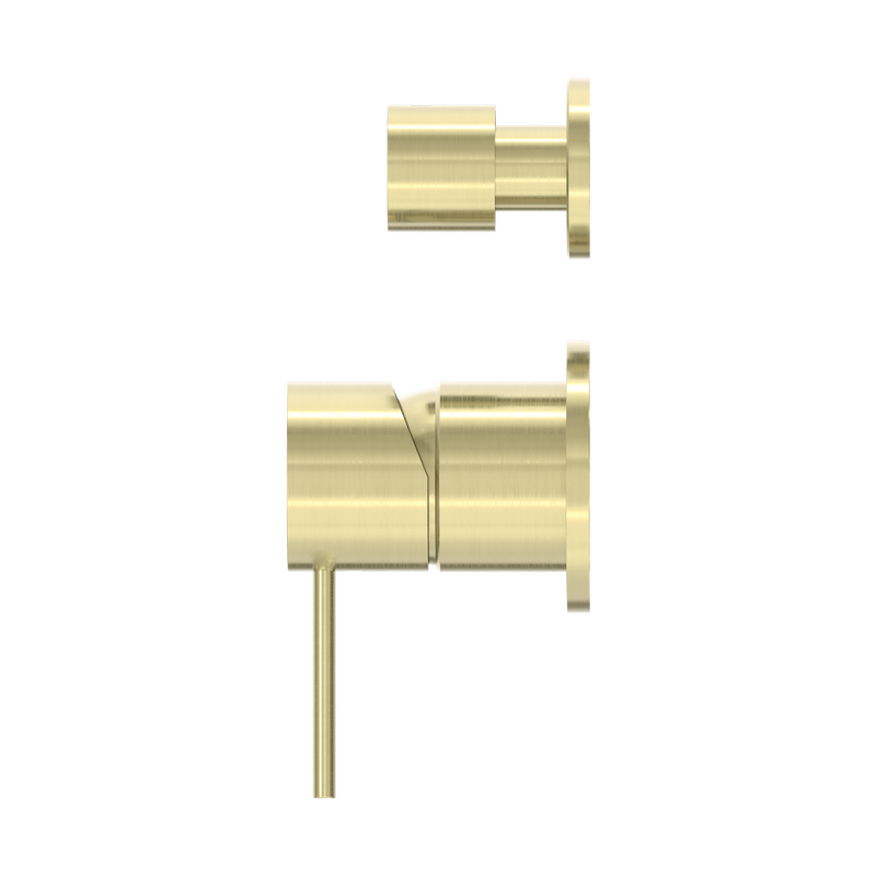 Mecca Shower Mixer with Divertor Separate Back Plate Brushed Gold