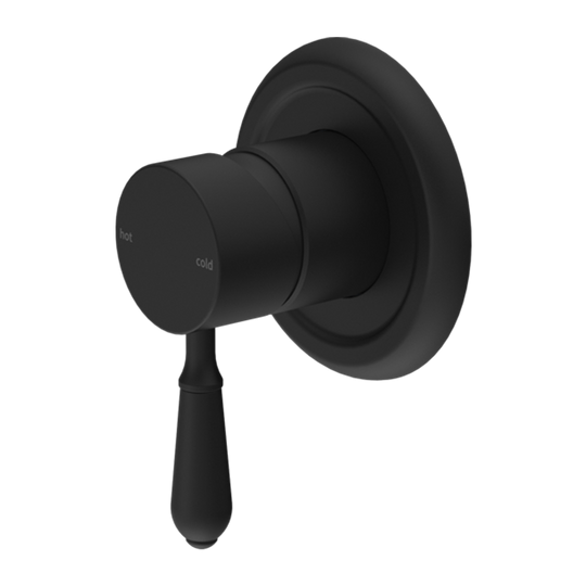 Nero York Shower Mixer with Metal Lever Matte Black