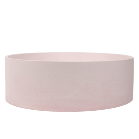 Buildmat Concrete Basin Champagne Pink Cameron Champagne Pink Circle Concrete Basin