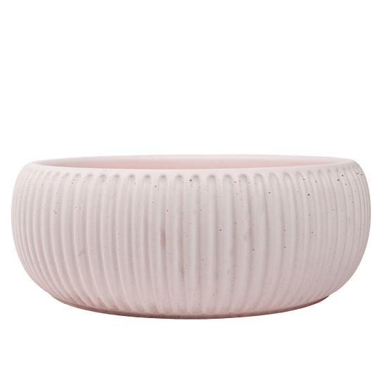 Buildmat Concrete Basin Dusty Pink Felda Champagne Pink Fluted Concrete Basin