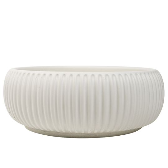 Buildmat Concrete Basin Sea Salt Matte White Felda Sea Salt White Fluted Concrete Basin