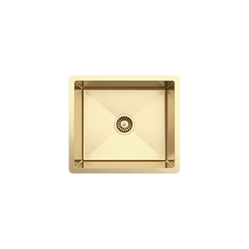 Buildmat Sink Brushed Brass Gold Brushed Brass Gold Penny 510x450 Single Bowl Sink