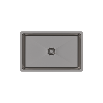 Alma Brushed Gunmetal Avisa 700x450 Large Single Bowl Sink