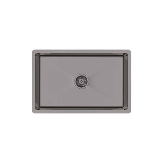 Buildmat Sink Brushed Gunmetal Brushed Gunmetal Avisa 700x450 Large Single Bowl Sink