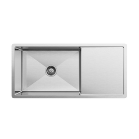 Buildmat Sink Brushed Stainless Steel Cody 950x450 Single Bowl w Drain Board Sink