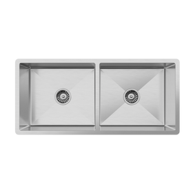 Buildmat Sink Brushed Stainless Steel Lucas 975x450 Double Bowl Sink