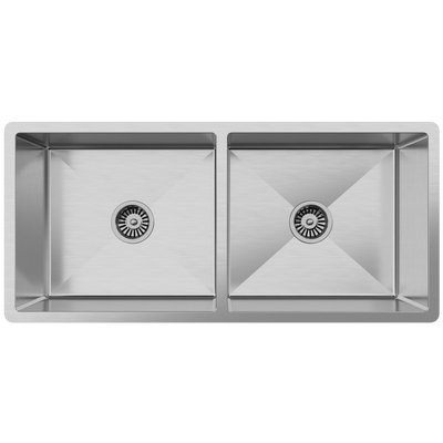 Buildmat Sink Brushed Stainless Steel Lucas 975x450 Double Bowl Sink