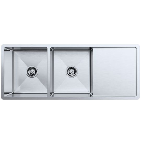 Buildmat Sink Sink Orlando 1125x450 Double Bowl with Drain Board Sink