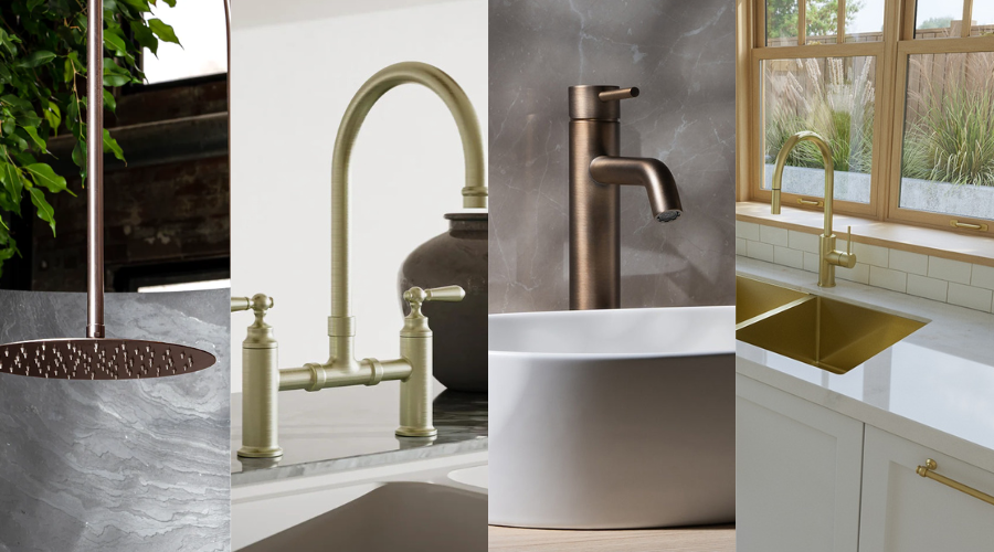 In Pictures: Comparing Antique Brass, Brushed Brass, Aged Brass and Bronze Tapware & Fixtures