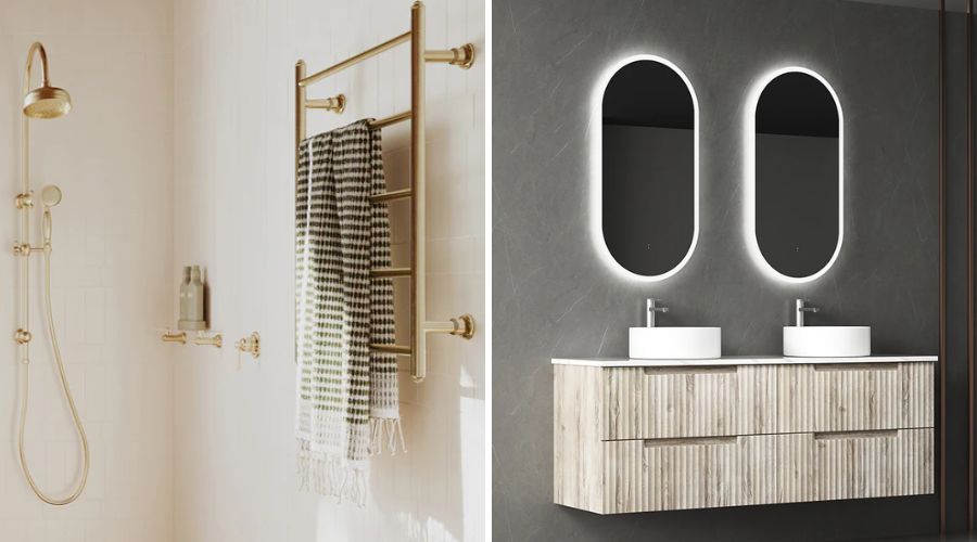 How to Match Your Bathroom Shelves with Tapware, Towel Rails and Mirrors