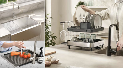 6 Kitchen Sink Shelf Types to Organise Your Sink Workspace
