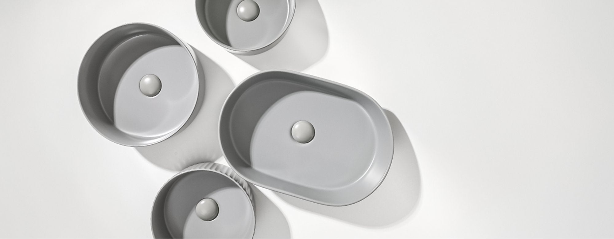 Matte Grey Basins for Modern Bathrooms