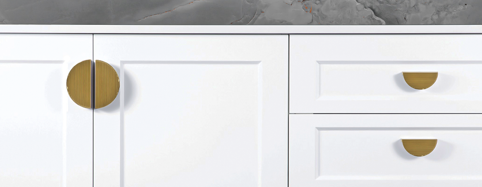 Brushed Brass Kitchen Cabinet Handles