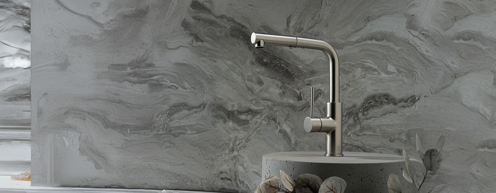 Brushed Nickel Laundry Taps