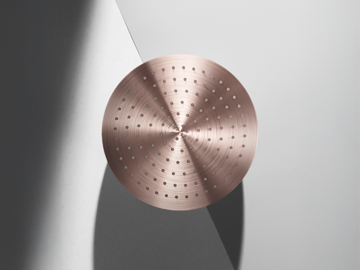 Nero Round Shower in Brushed Bronze