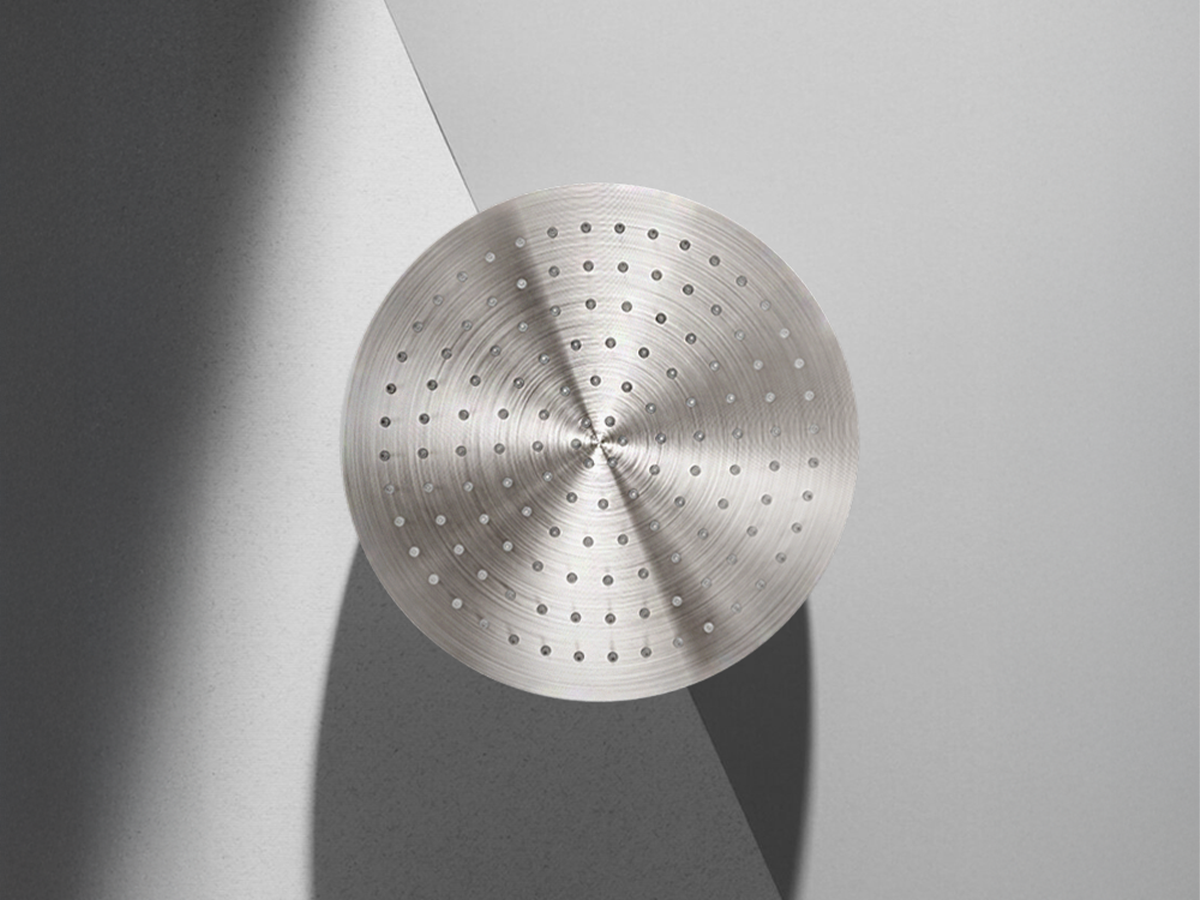 Nero Round Shower in Brushed Nickel