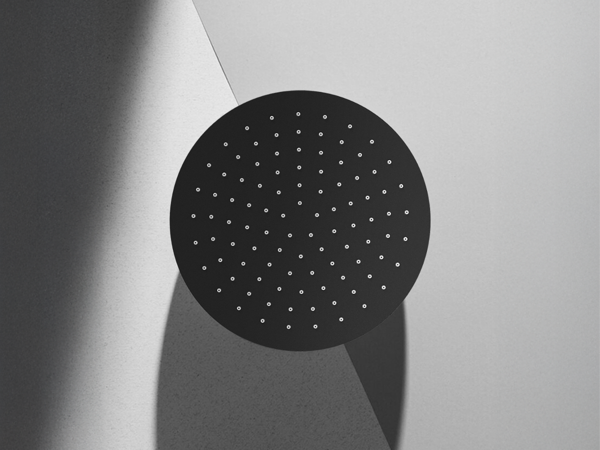 Nero Round Shower in Matte Black