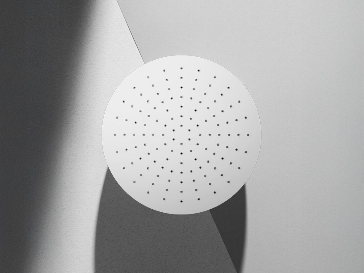 Nero Round Shower in Matte White