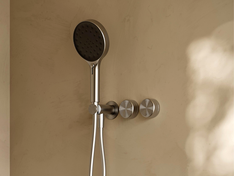 Nero Shower Tapware in Brushed Nickel