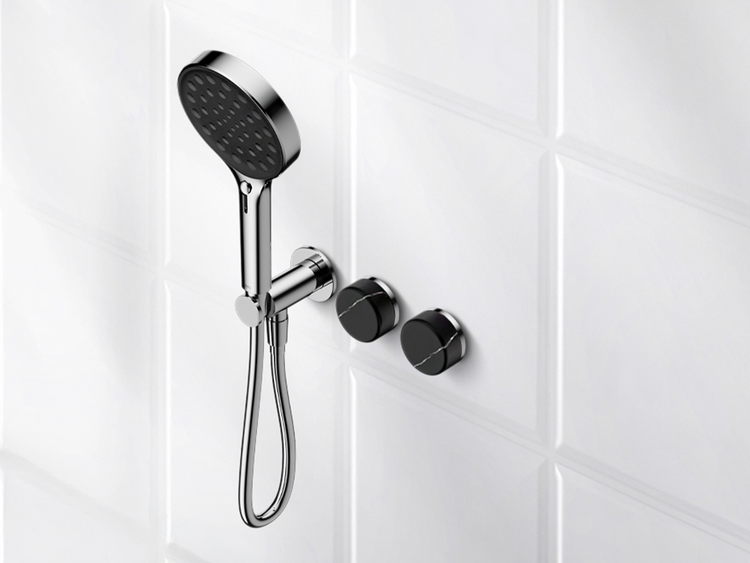 Nero Shower Tapware in Chrome