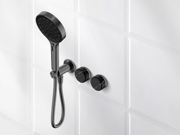 Nero Shower Tapware in Gunmetal