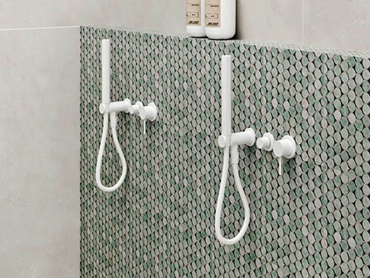 Nero Shower Tapware in Matte White