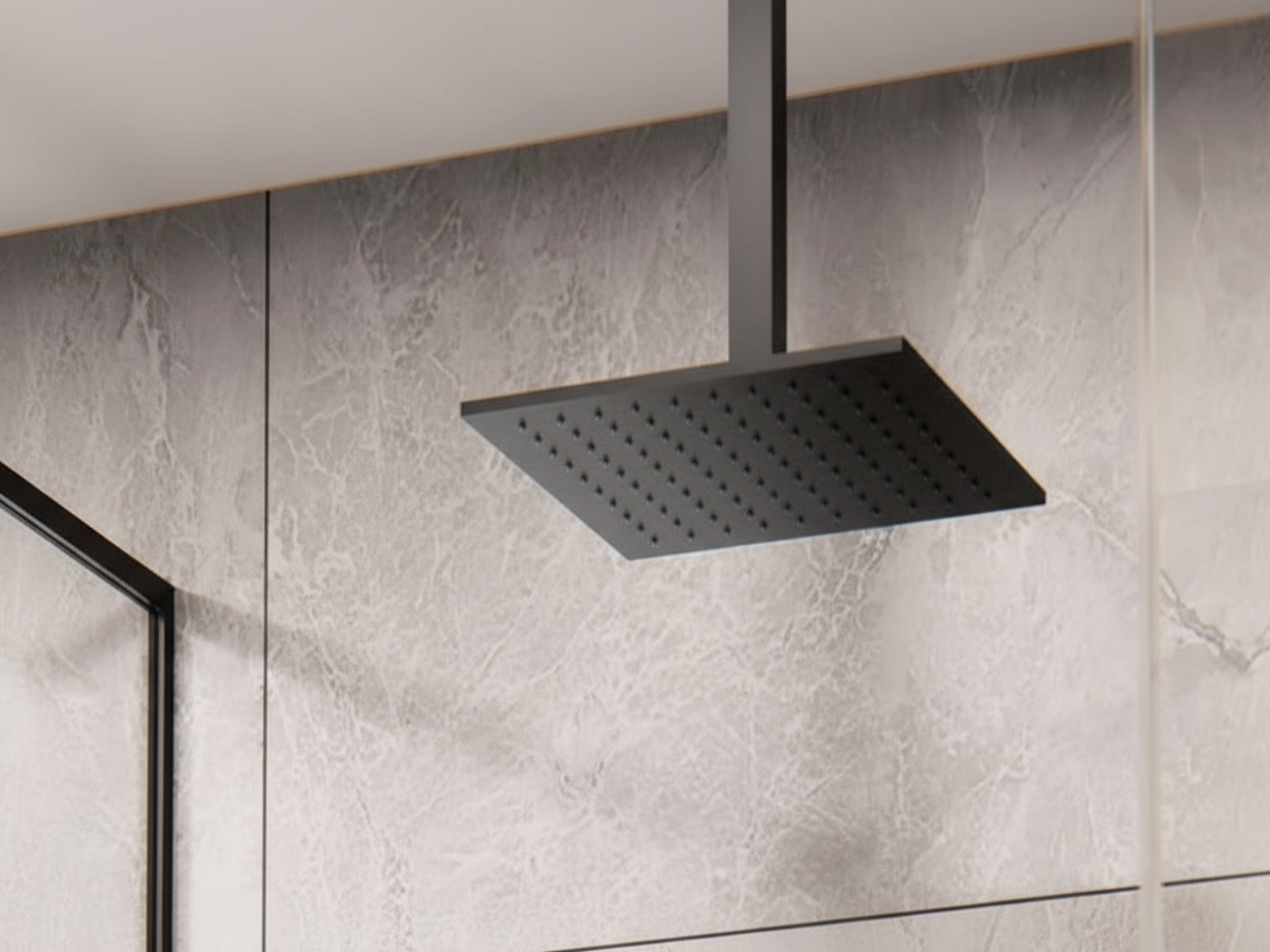 Nero Square Shower in Brushed Gunmetal