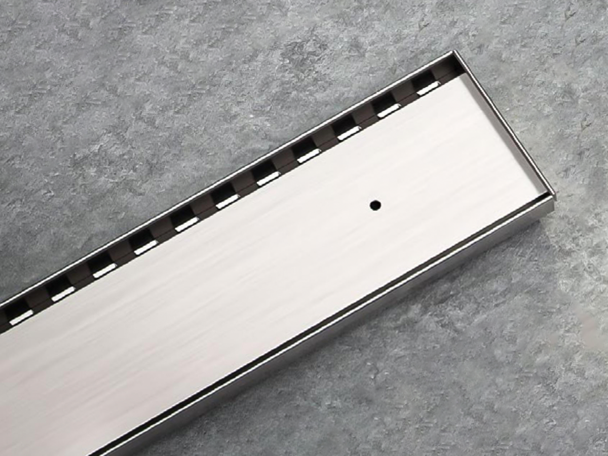 Nero Tile Insert Floor Grate Outlet in Brushed Nickel