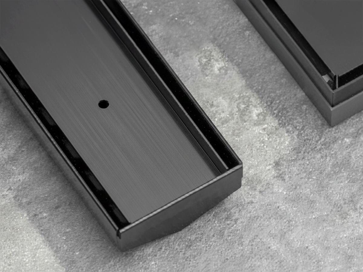 Nero Tile Insert Floor Grate Outlet in Gunmetal