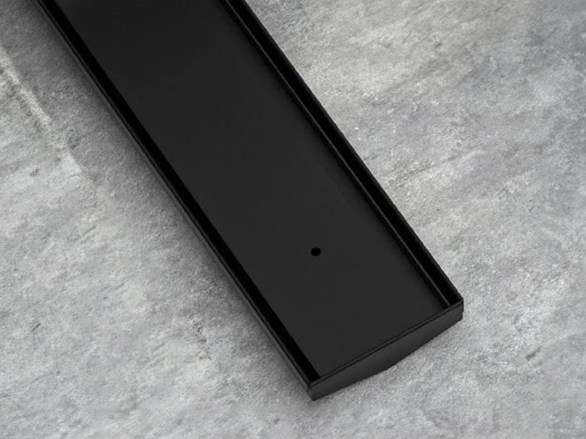 Nero Tile Insert Floor Grate Outlet in Matte Black