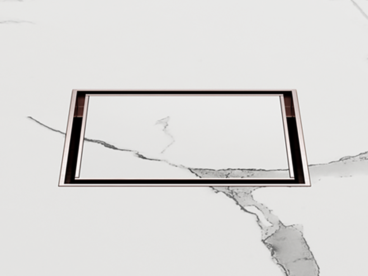 Nero Tile Insert Floor Waste in Brushed Bronze