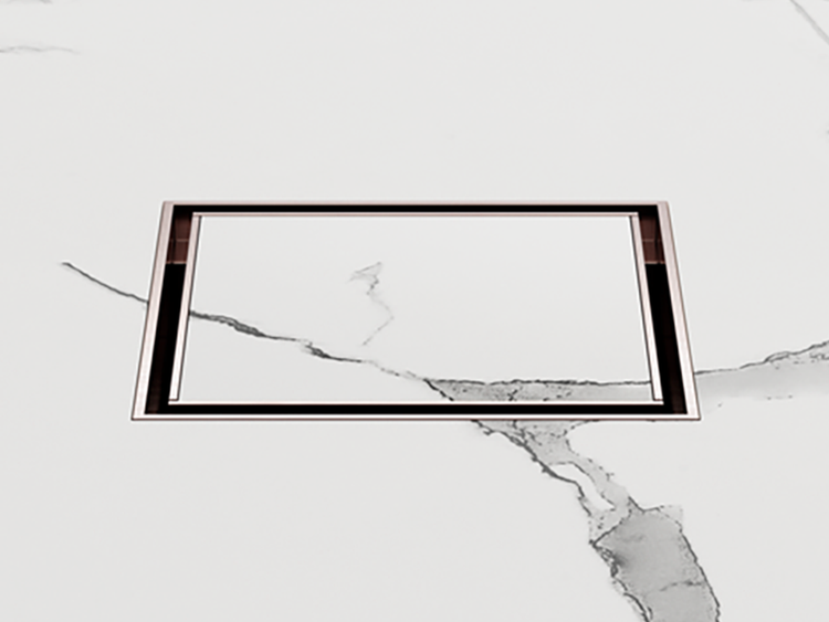 Nero Tile Insert Floor Waste in Brushed Bronze