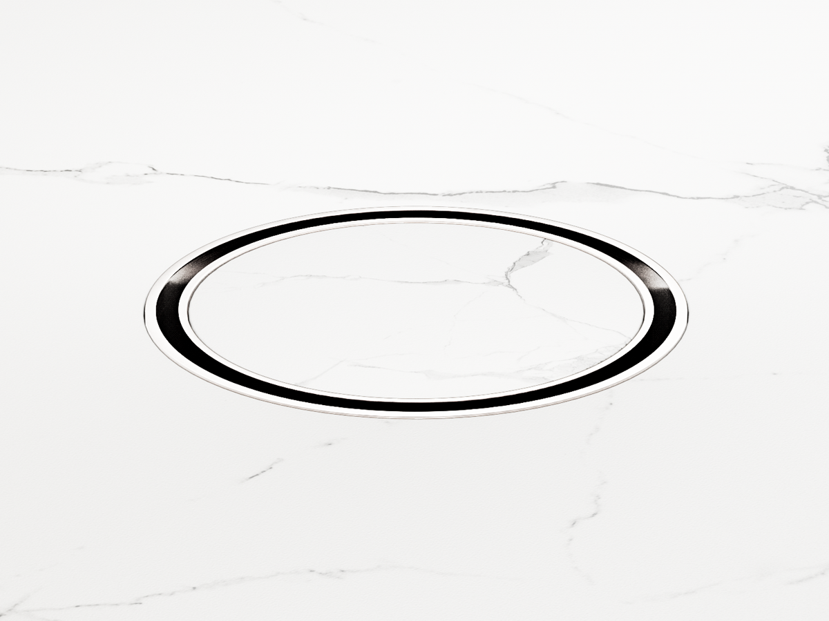 Nero Tile Insert Floor Waste in Chrome