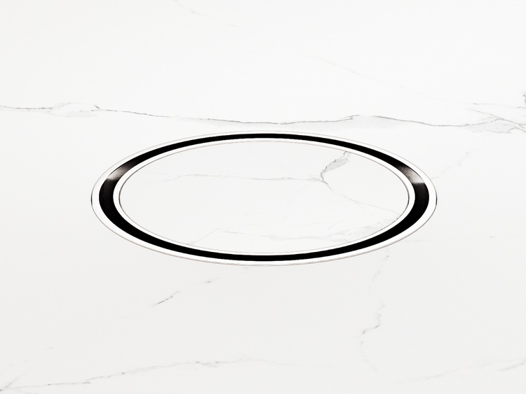 Nero Tile Insert Floor Waste in Chrome