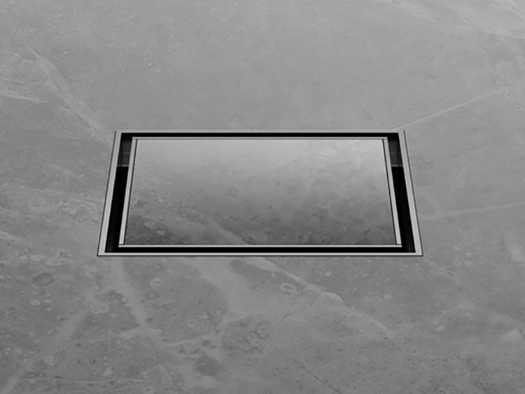 Nero Tile Insert Floor Waste in Gunmetal