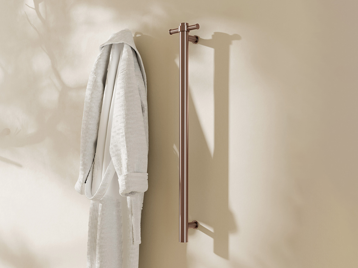 Nero Towel Rail in Brushed Bronze