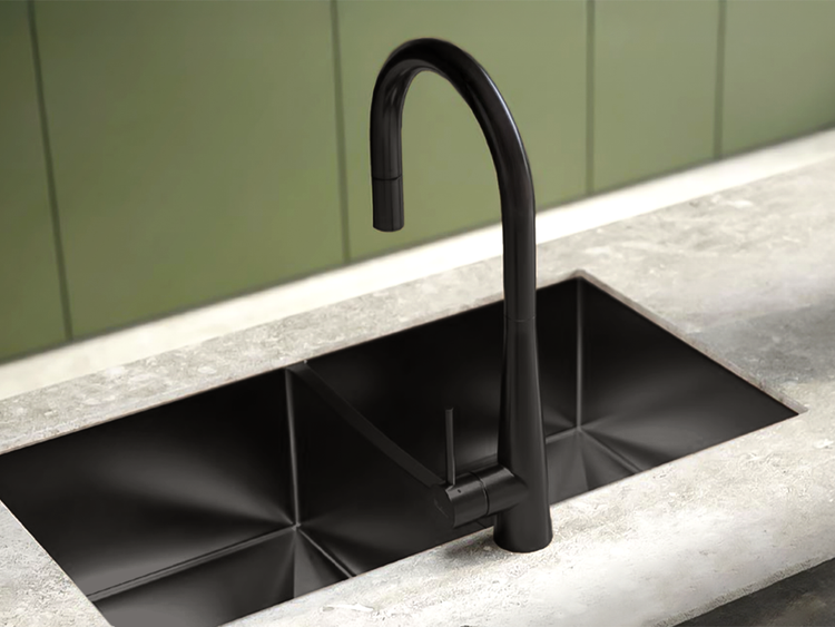 Oliveri Essente in Brushed Black