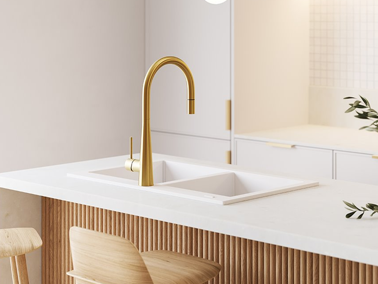Oliveri Kitchen Mixers in Gold